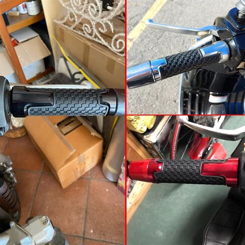 KSHSAA GRIPS لـ SUZUKI KATANA GSX600F GSX 600 F 600F 1989-2007 دراجة نارية مضادة للمقود مقود مقود يدوية قبضة مطاطية المقبض المقابس 7/8 '' 22 ملم مع (اللون: أزرق) in Saudi Arabia