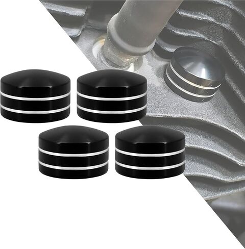 HDBUBALUS Spark Plugs محرك المسمار العلوي أغطية رأس الترباس أغطية صامدة مناسبة لهارلي سبورتستر 1986-2022 TWIN CAM 1999-2017 Black 4pcs in Saudi Arabia