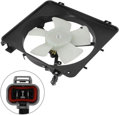 ECCPP A/C Contenser Cooling Fan Assembly Fit 1997-2000 for Acura el 1996-1998 for Honda for Civic in Saudi Arabia