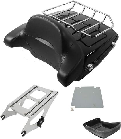 XMT-MOTO Vivid Black Chopped Tour Pack Luggage Kit fits for Harley Touring Road King, Road Glide, Street Glide, Electra Glide, Ultra-Classic 2014-2023 in Saudi Arabia