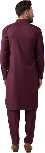 Sojanya (Since 1958 Men'S Black Cotton Kurta Churidar Pyjama Set in Saudi Arabia