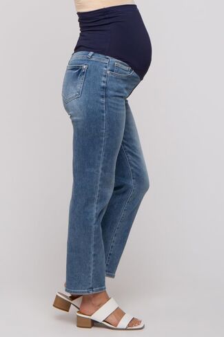 PinkBlush Straight Crop Maternity Jeans in Saudi Arabia