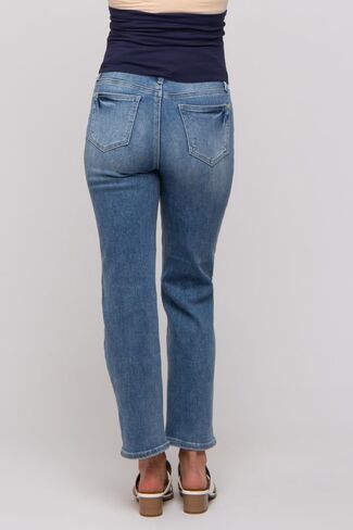 PinkBlush Straight Crop Maternity Jeans in Saudi Arabia