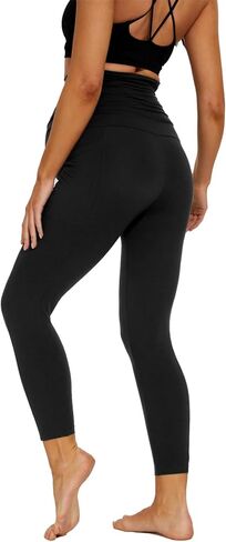 Maternity Leggings with Pockets – Over-The-Belly Supportive Pregnancy Pants – Soft Stretchy & Squat-Proof for All-Day Comfort in Saudi Arabia