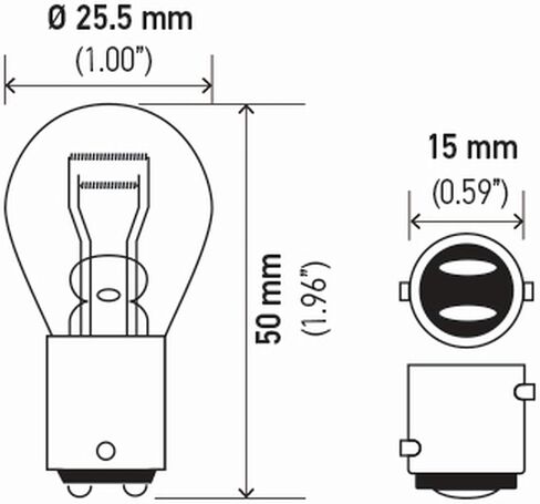 HELLA 1157TB Bulb 1157 12V 27/8W Ba9S S8 (2), Multi in Saudi Arabia