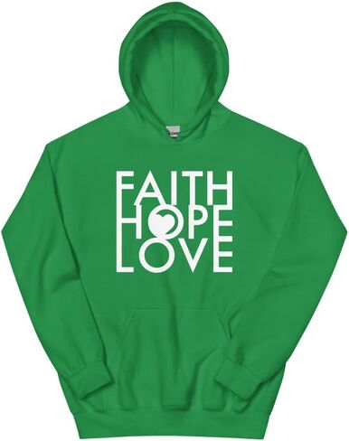 Faith Hope Love Hooded Sweatshirt – Classic Cotton Pullover Hoodie in Saudi Arabia