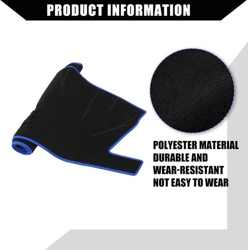 Dash Cover for Audi Q5 2009-2017 / Center Console Dashboard Cover/Non-Slip/Polyester / 1 Pcs Black Blue in Saudi Arabia