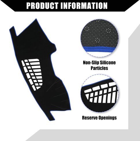 Dash Cover for Audi Q5 2009-2017 / Center Console Dashboard Cover/Non-Slip/Polyester / 1 Pcs Black Blue in Saudi Arabia