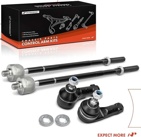 A-Premium Set of 4, Front Inner & Outer Tie Rod End Kit, Compatible with Ford Focus 2009 2010 2011, Except Variable Rate Steering in Saudi Arabia
