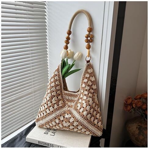 Vacation Commuter Tote - Oversized Woven Shoulder Bag for Beach & Office in Saudi Arabia