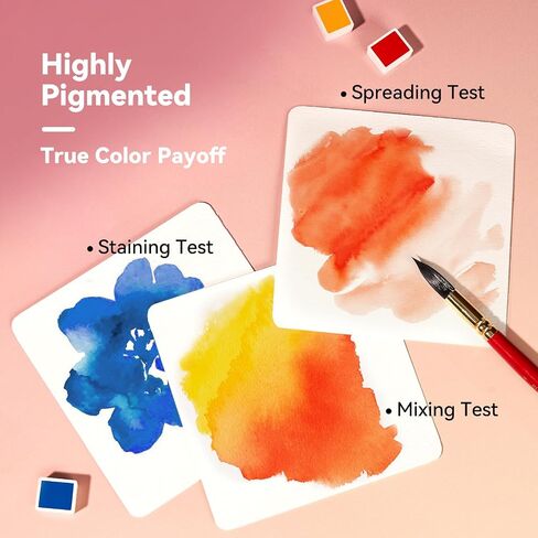 Paul Rubens Watercolor Paint Set, 24 Colors Solid Watercolor Paint, Easy To Blend And Diffuse Watercolor Palette, Compact And Portable Travel Watercolor Set Suitable For Beginners And Professionals in Saudi Arabia