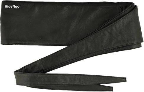 Lambskin Leather Obi Belt for Women, Handcrafted Genuine Leather Wide Cinch Boho Belt Waist Band, Self Tie Wrap Around Belt in Saudi Arabia