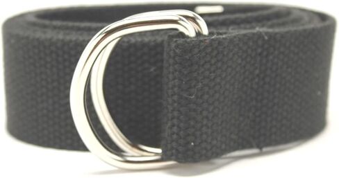 Deal Fashionista D Ring Webbed Cotton Canvas Belt 1.25" with Metal Tip in Saudi Arabia