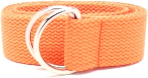 Deal Fashionista D Ring Webbed Cotton Canvas Belt 1.25" with Metal Tip in Saudi Arabia