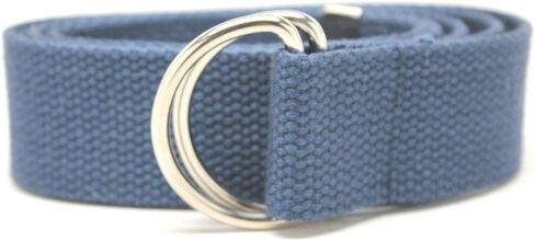 Deal Fashionista D Ring Webbed Cotton Canvas Belt 1.25" with Metal Tip in Saudi Arabia