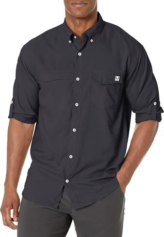 Huk Men's Tide Point Long Sleeve Shirt | زر الأداء لأسفل in Saudi Arabia