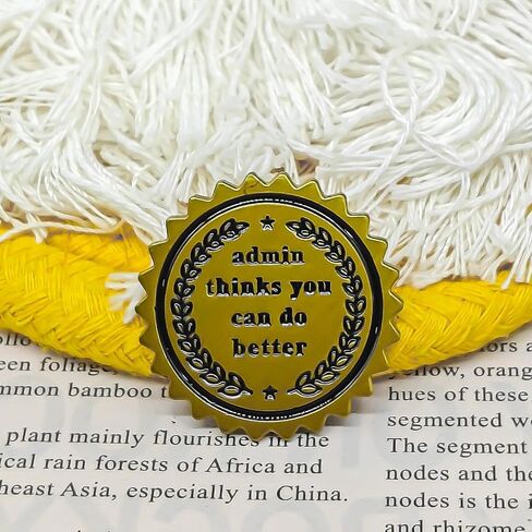 Admin Thinks You Can Do Better Enamel Pin - Fun Series - Enamel Lapel Pin - Plated Badge for Clothing, Bags, and Lanyards in Saudi Arabia