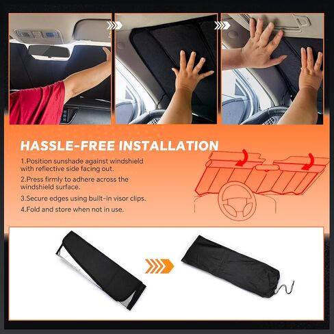 Custom Fit Windshield Sun Shade for Le-xus TX TX350/500h/550h+ 2024-2026 - Accordion Folding Design Window Sunshade Car Accessories, Full Coverage Sun Visor Protector - Blocks 99% UV Rays in Saudi Arabia