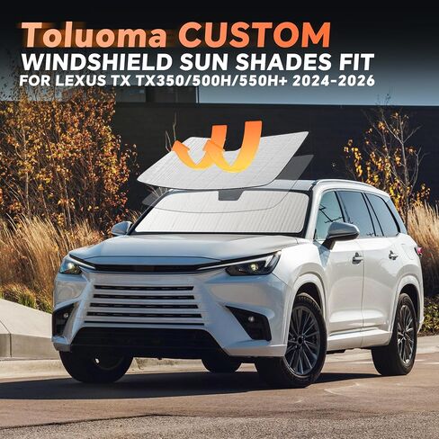 Custom Fit Windshield Sun Shade for Le-xus TX TX350/500h/550h+ 2024-2026 - Accordion Folding Design Window Sunshade Car Accessories, Full Coverage Sun Visor Protector - Blocks 99% UV Rays in Saudi Arabia