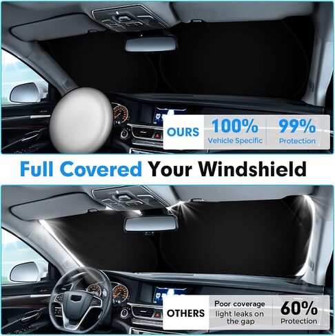 KUST Custom Fit Windshield Sun Shade for BMW X3 2025 2026 Sunshade Foldable Sun Visor Protector Blocks UV Rays Keep Your Car Cooler in Saudi Arabia