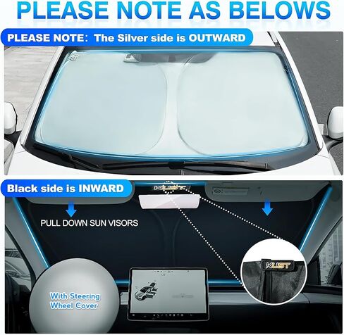KUST Custom Fit Windshield Sun Shade for BMW X3 2025 2026 Sunshade Foldable Sun Visor Protector Blocks UV Rays Keep Your Car Cooler in Saudi Arabia