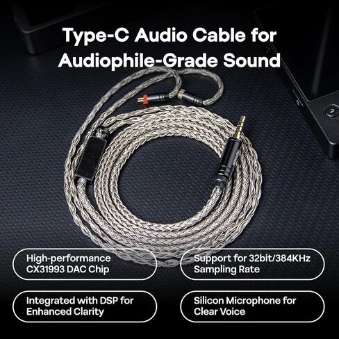 Linsoul Tripowin Zonie 16-Core Silver-Plated SPC IEM Cble w/Omni Mic in Saudi Arabia