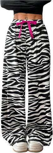 Verdusa Women's Y2K Animal Print Disual Streetwear Street Straining Bransers Long in Kuwait