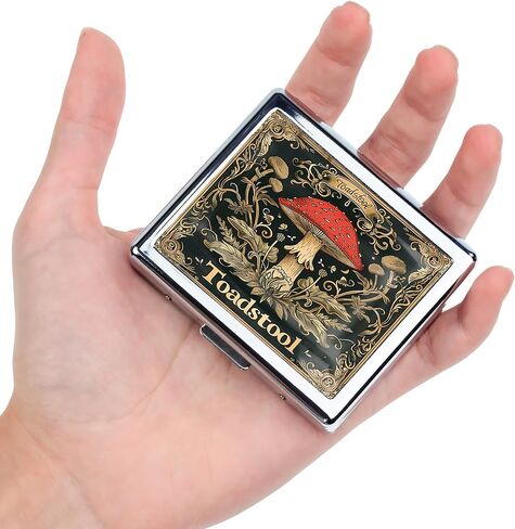 Cute and Stylish Metal Pill Box - Compact Portable Pill Organizer with 8 Compartments, Food-Grade Divider, Ideal for Travel, Vitamins, Jewelry, Cosmetics (Apothecary of The Soul) in Saudi Arabia