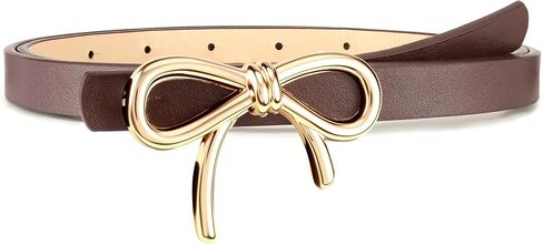 Ayliss 3 Pack Gold Bow Belt Skinny Belt Womens Leather Belt Thin Pu Leather Leather Leather Brut in Saudi Arabia