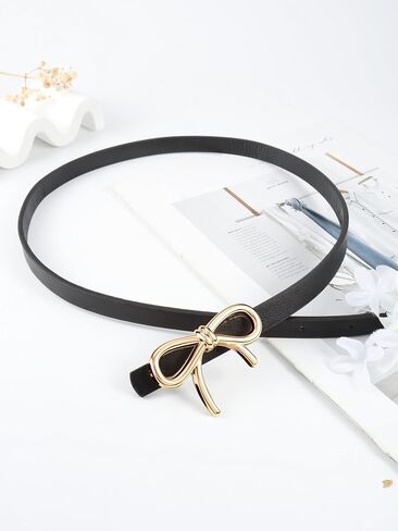 Ayliss 3 Pack Gold Bow Belt Skinny Belt Womens Leather Belt Thin Pu Leather Leather Leather Brut in Saudi Arabia