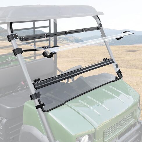 3-in-1 ، الزجاج الأمامي لأعلى من طراز Kawasaki Mule 4000 4010 2009-2026 ، 1/5 " in Kuwait