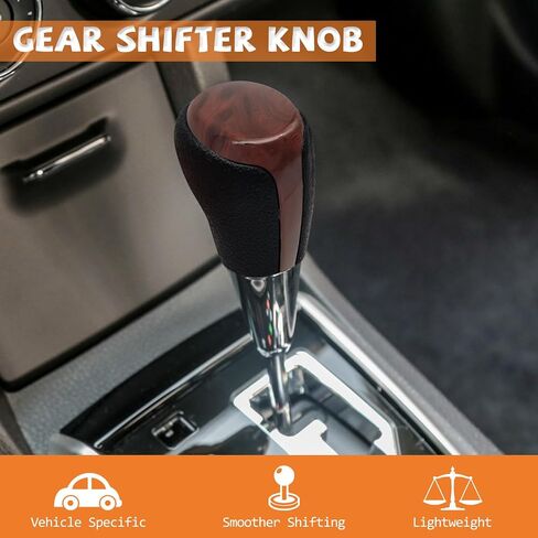 Black Walnut Wood Gear Shift Knob Shifter Compatible with Toyota Camry 2012-2017 Corolla 2014-2018 Rav4 2013-2017 Prius C 2012-2017 Yaris 2015-2017 in Saudi Arabia