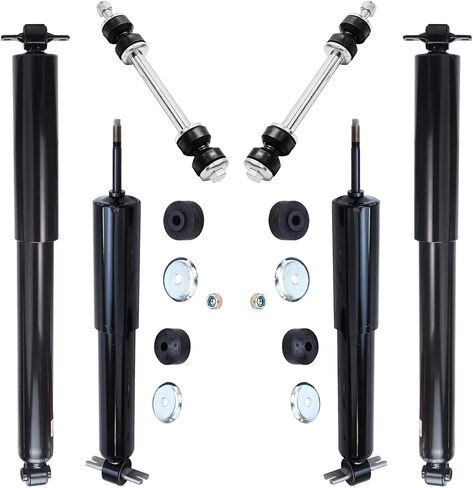 Detroit Axle - Front 6pc Shock Absorbers Kit for 2003-2022 GMC Savana Chevrolet Express 2500 3500, 4 Front and Rear Shock Absorbers 2 Sway Bars Replacement in Saudi Arabia