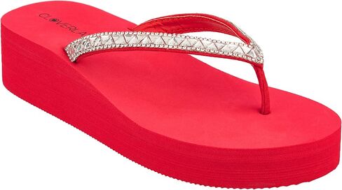 CLOVERLAY Women's Flip Flops Flat Sandals Comfortable Soft Cushion Summer Beach Thong Sandals in Kuwait