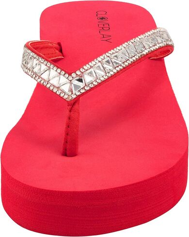 CLOVERLAY Women's Flip Flops Flat Sandals Comfortable Soft Cushion Summer Beach Thong Sandals in Kuwait