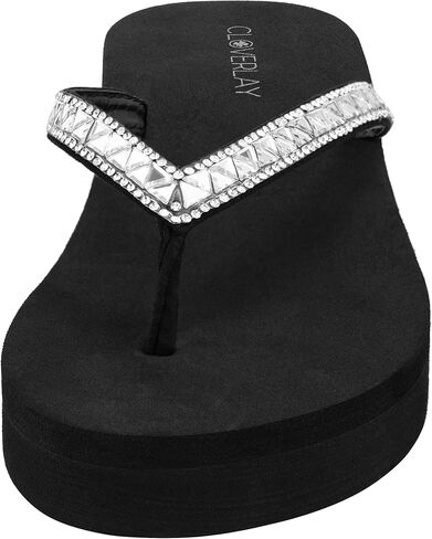 CLOVERLAY Women's Flip Flops Flat Sandals Comfortable Soft Cushion Summer Beach Thong Sandals in Kuwait
