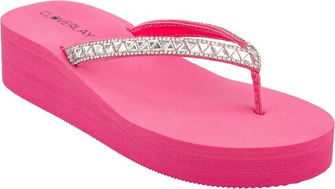 CLOVERLAY Women's Flip Flops Flat Sandals Comfortable Soft Cushion Summer Beach Thong Sandals in Kuwait