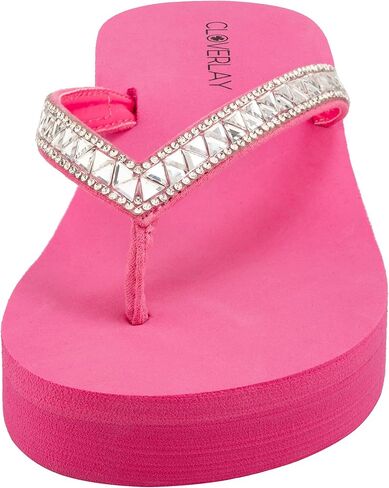 CLOVERLAY Women's Flip Flops Flat Sandals Comfortable Soft Cushion Summer Beach Thong Sandals in Kuwait