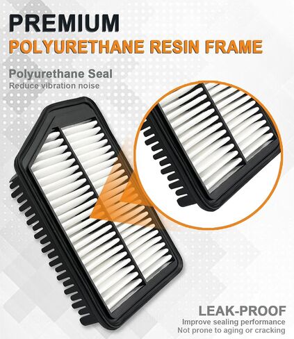 CA11053A Engine Air Filter, Replacement for Kia Forte 2014-2016 L4 1.8L 2.0L 2014-2018 L4 2.0L Hyundai Elantra 2014-2016 L4 2.0L, Provides Up to 12 Months/12,000 Miles Filter Protection in Saudi Arabia