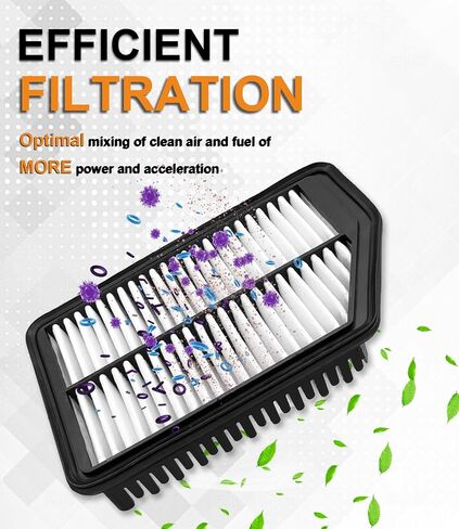 CA11053A Engine Air Filter, Replacement for Kia Forte 2014-2016 L4 1.8L 2.0L 2014-2018 L4 2.0L Hyundai Elantra 2014-2016 L4 2.0L, Provides Up to 12 Months/12,000 Miles Filter Protection in Saudi Arabia