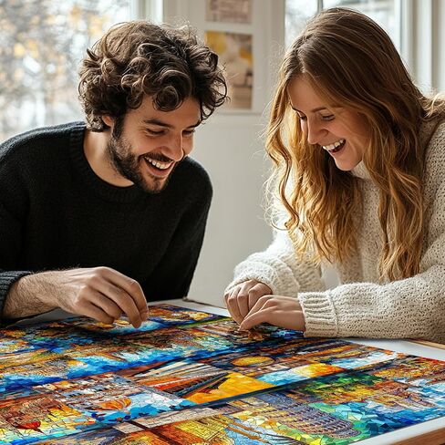 ألغاز الصور المقطوعة الممتعة للبالغين والأطفال من ALL4JIG، 1000 قطعة، هدية سانتا السرية لعيد الميلاد، هدايا الفيل الأبيض لمحبي الكلاب، أرقام مقسمة لسهولة الحل in Saudi Arabia
