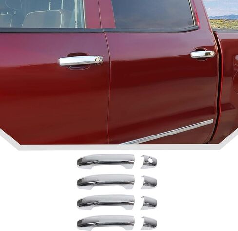 JeCar White Door Handle Cover Fit for Chevrolet Silverado/GMC-Sierra 2014+ in Kuwait