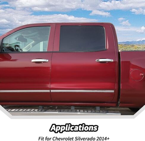 JeCar White Door Handle Cover Fit for Chevrolet Silverado/GMC-Sierra 2014+ in Kuwait