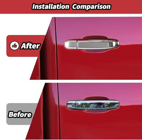 JeCar White Door Handle Cover Fit for Chevrolet Silverado/GMC-Sierra 2014+ in Kuwait