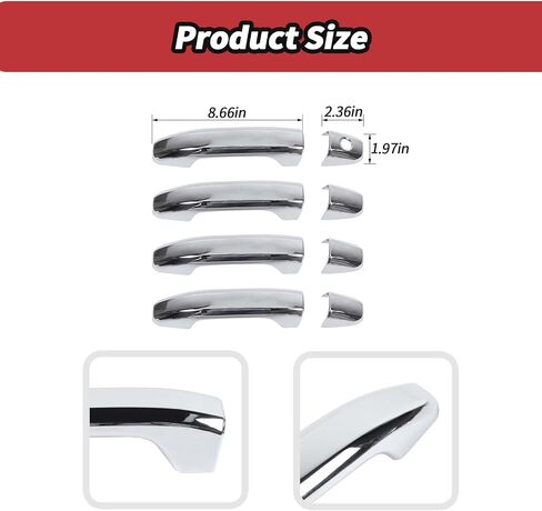 JeCar White Door Handle Cover Fit for Chevrolet Silverado/GMC-Sierra 2014+ in Kuwait