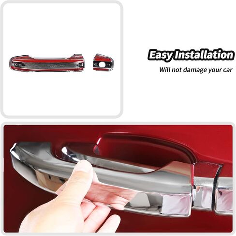 JeCar White Door Handle Cover Fit for Chevrolet Silverado/GMC-Sierra 2014+ in Kuwait