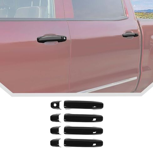 غطاء مقبض الباب الأبيض Jecar مناسب لشيفروليه سيلفرادو/GMC-Sierra 2014+ in Kuwait