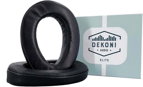 Dekoni Audio Earpads لـ Hifiman Arya Open Back Headphones | استبدال وسادات الأذن لسماعات Hifiman Ananda ، Edition X ، HE1000 V2 | وسائد أذن رغوة الذاكرة ، سوداء (مسجل الأغنام النخبة) in Kuwait