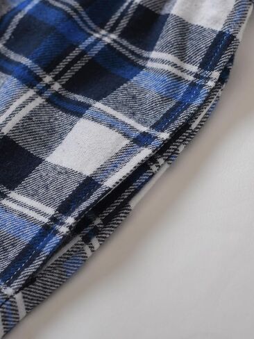 Latuza نساء Petite Pajama Set Crew Neck Knit Top Flannel Pants in Saudi Arabia