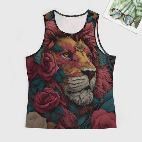 Men Tiger Tank Tops Casual Moisture Wicking Athletic Summer Sleeveless Graphic Muscle T-Shirt Tees in Kuwait